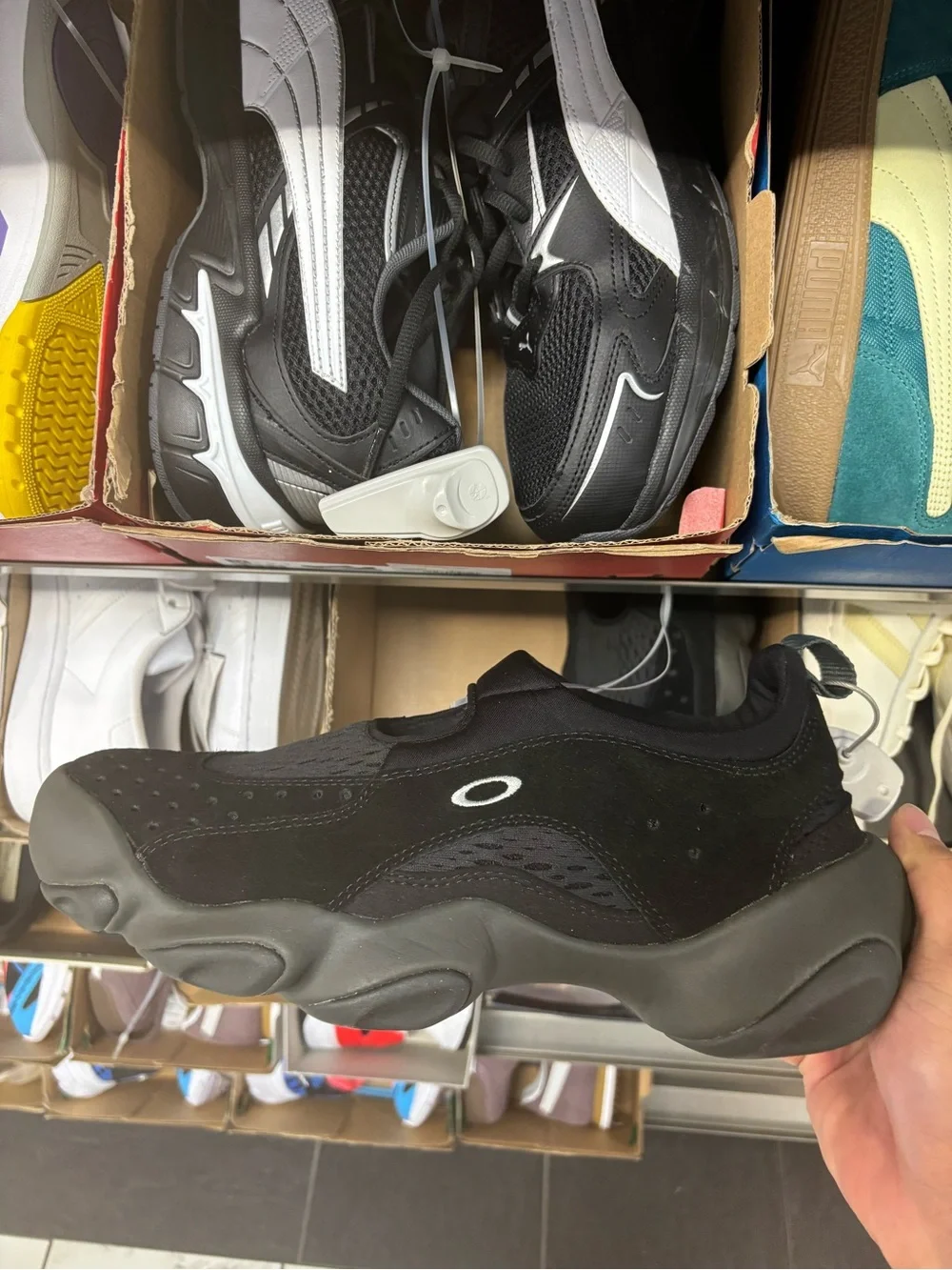 Oakley Black Low-Profile Suede & Mesh Sneaker